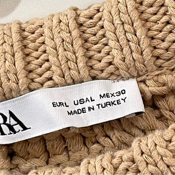 Zara Sweater, Tan, Size L - Picture 12 of 16